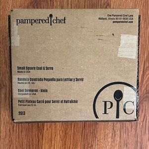 Pampered Chef Cool & Serve Set in Brown